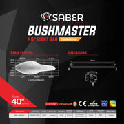 Saber Offroad Bushmaster 40 Light Bar | Combo Beam - Light Bars