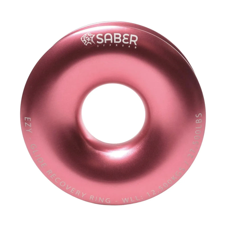 Saber Offroad Ezy Glide Recovery Ring (red/blue) - Pink Anodised