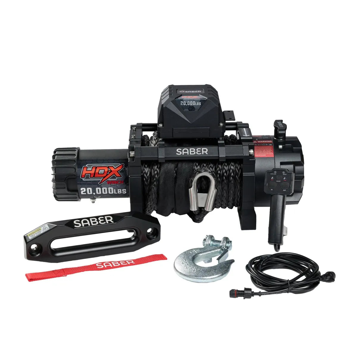 Saber Offroad HDX Heavy Duty 20,000lb Winch | 12V / 24V
