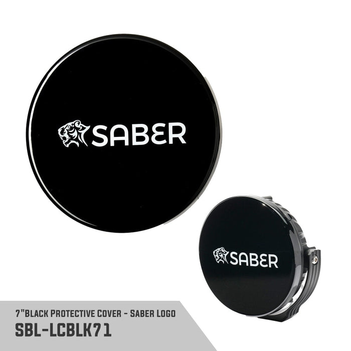 Saber Offroad Protective Lens Cover - 7 Black | Saber Logo - Lens Cover