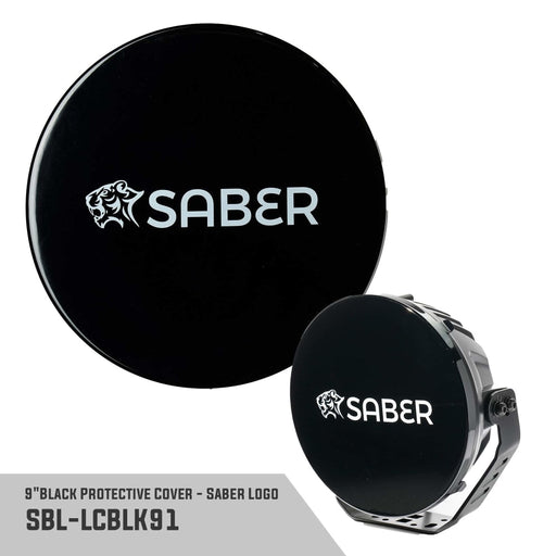 Saber Offroad Protective Lens Cover - 9 Black | Saber Logo - Lens Cover