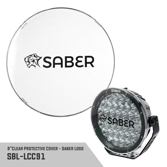 Saber Offroad Protective Lens Cover - 9 Clear | Saber Logo - Lens Cover