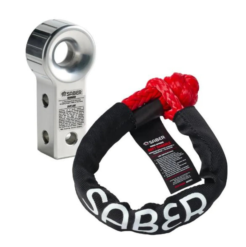 Saber Offroad Recovery Rear Hitch with 15K Soft Shackle Bundle