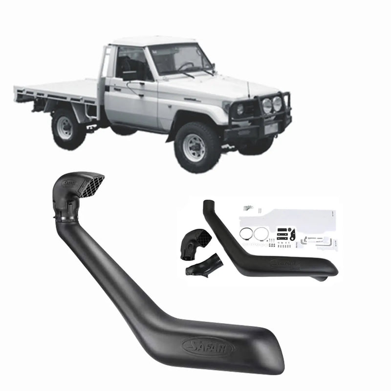 Off-road utility vehicle with flatbed and safari 4x4 snorkel kit for Toyota Landcruiser