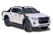 White Isuzu D-MAX pickup truck with SS177HF snorkel for 4JJ3-TCX engine compatibility