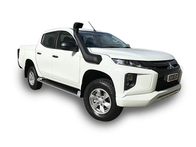 White Mitsubishi Triton with Safari Snorkel for Mitsubishi MR Triton MY19 2.4L SS663HF