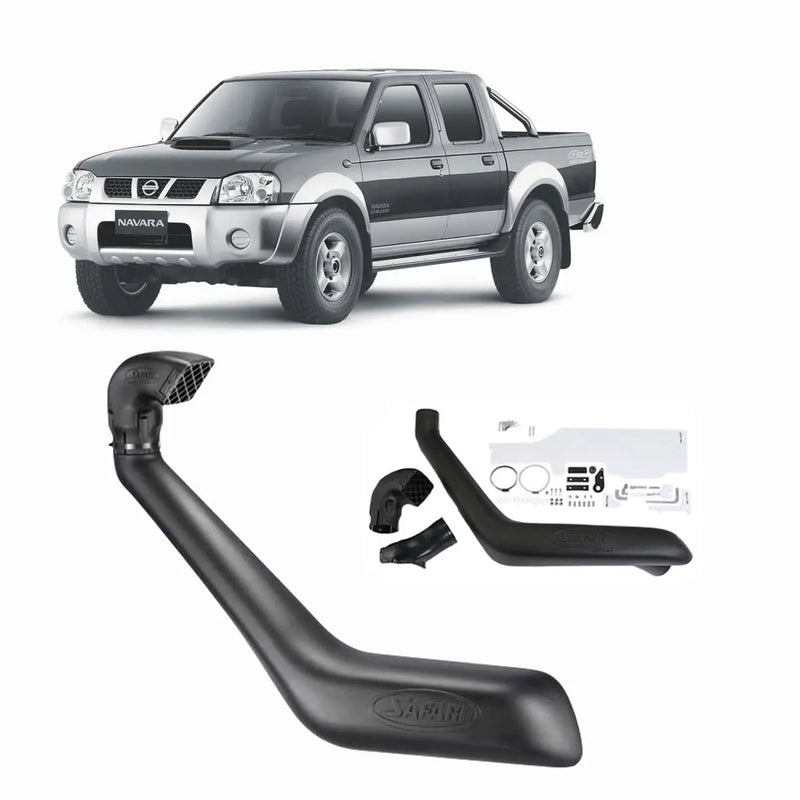 Nissan Navara D22 pickup truck with Safari snorkel accessory for off-road adventures