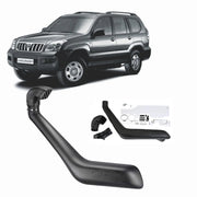 Rugged Toyota Prado with Safari Snorkel SS186HF and attached snorkel intake system