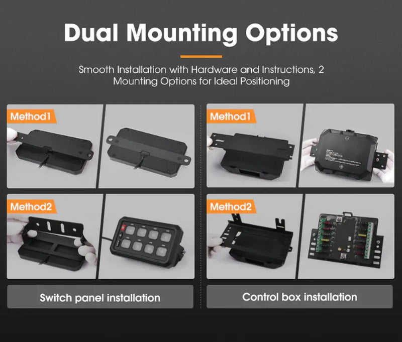 San Hima 12 Gang Bluetooth Switch Panel 12V/24V | ON-OFF LED Control