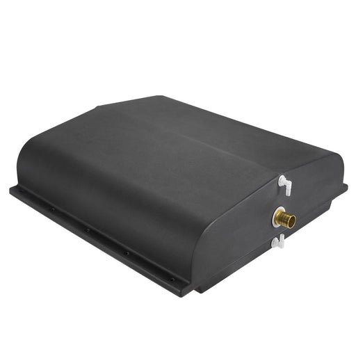 Black rectangular electronic device with curved top on San Hima 120L Poly Water Tank