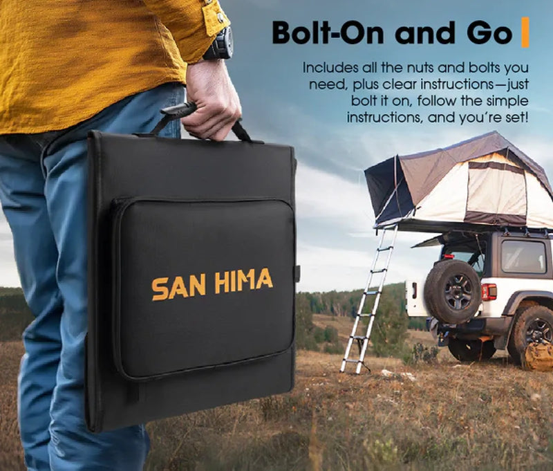 San Hima 12V 160W Foldable Solar Blanket Kit