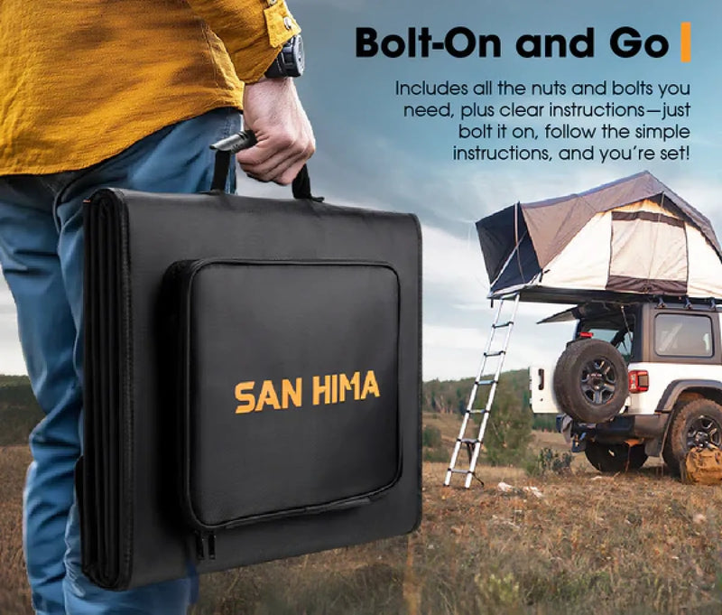 San Hima 12V 360W Foldable Solar Blanket Kit