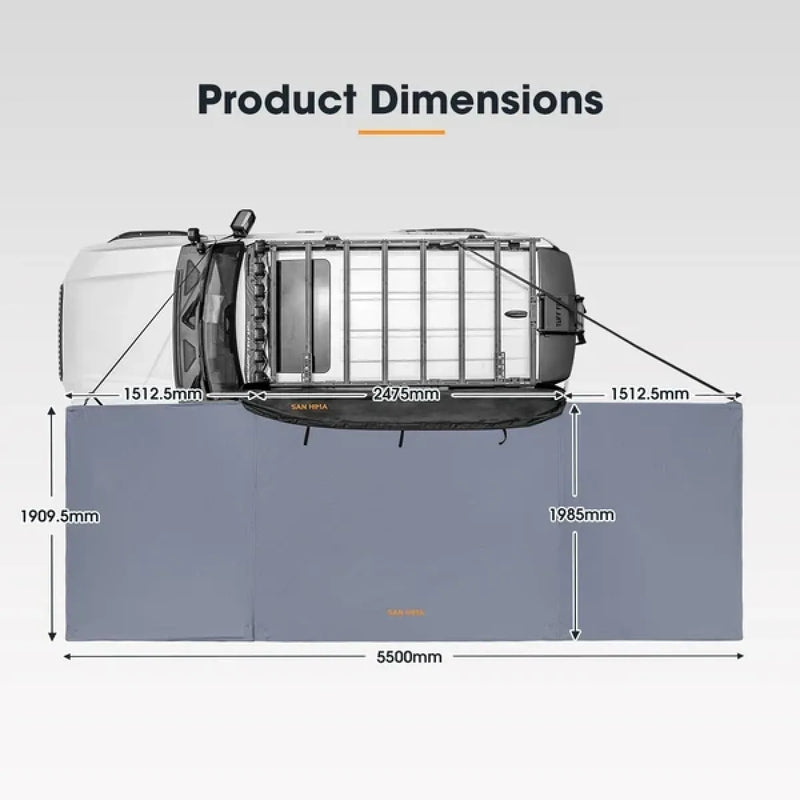 San Hima 180 Degree Free Standing Awning