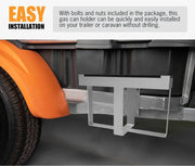 San Hima 20L Bolt-On Jerry Can Holder in hot-dip galvanized steel for trailers or caravans