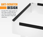 San Hima PVC edge guards protect 20L bolt-on jerry cans from scratches on galvanized steel