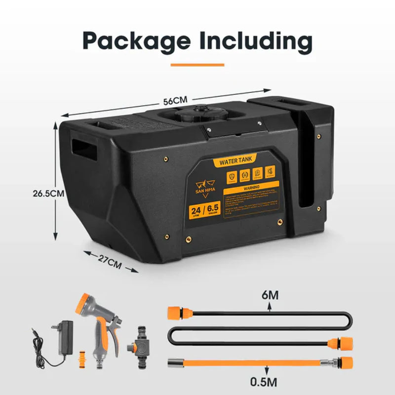 San Hima 24L Portable Water Tank with Electric Pump