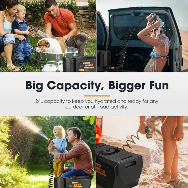 San Hima 24L Portable Water Tank with Electric Pump