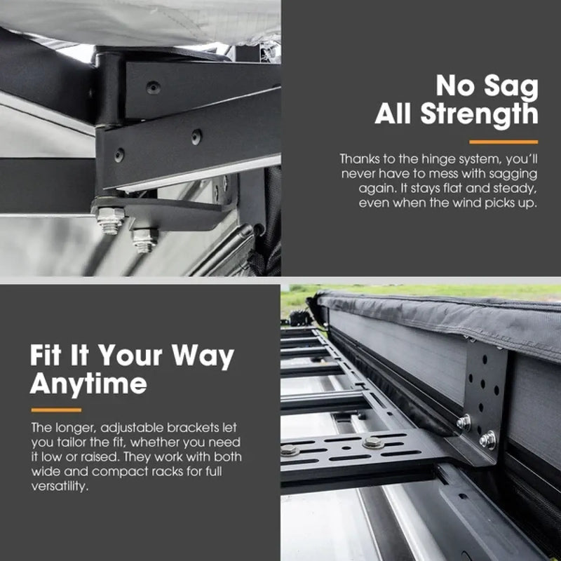 San Hima 270 Degree Free Standing Awning With L Brackets | Driver Side