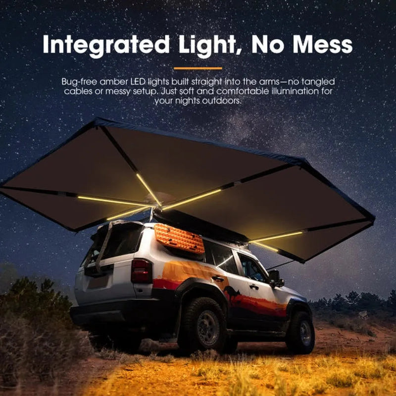 San Hima 270 Degree Free Standing Awning With L Brackets | Driver Side