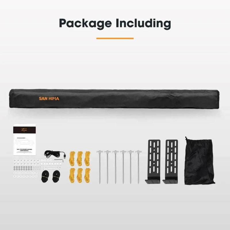 San Hima 270 Degree Free Standing Awning With L Brackets | Driver Side