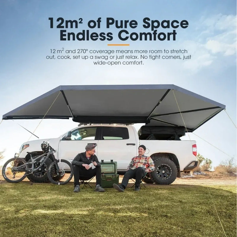San Hima 270 Degree Free Standing Awning with L Brackets