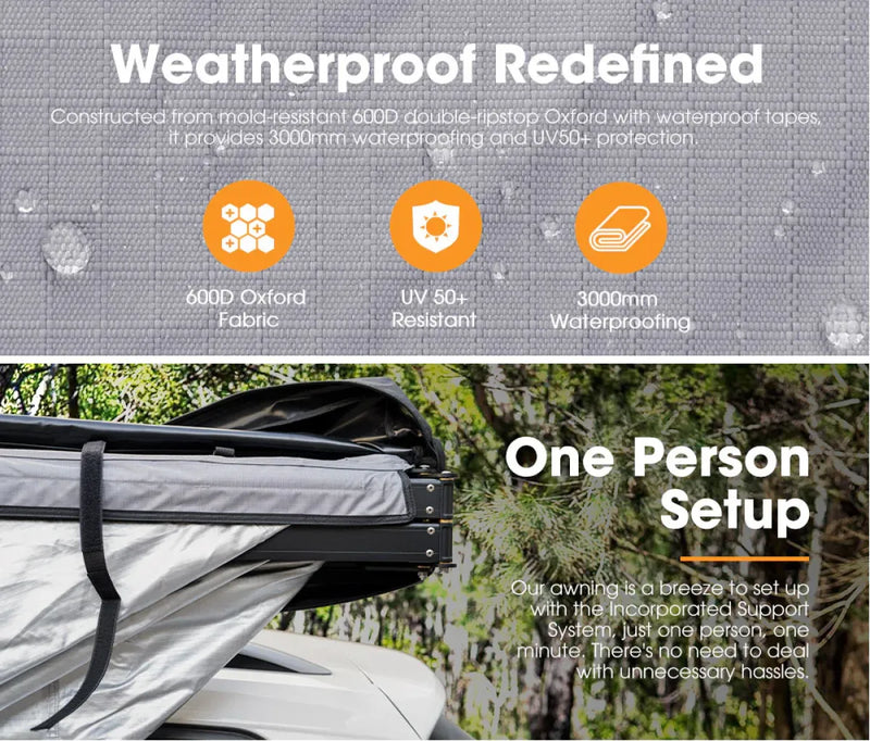 San Hima 4x4 270 Degree Free Standing Awning | Passenger Side