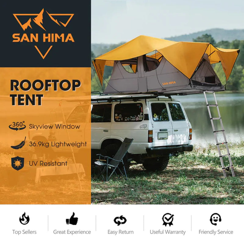 San Hima 4x4 Alpine Soft Shell Roof Top Tent with Ladder