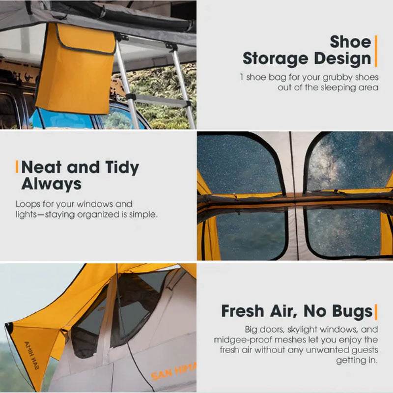 San Hima 4x4 Alpine Soft Shell Roof Top Tent with Ladder