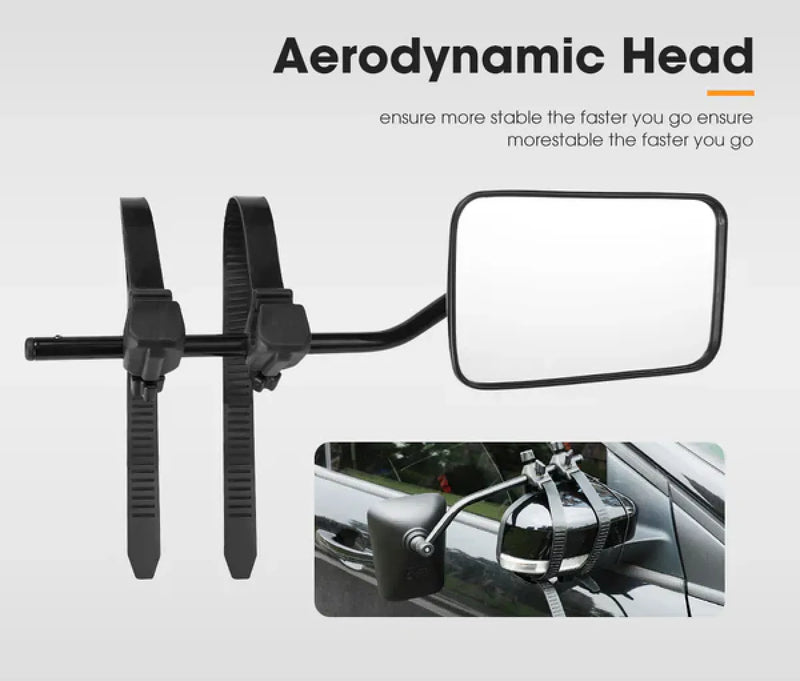 San Hima 4x4 Towing Mirrors Universal | Multi Fit Clamp On | Pair