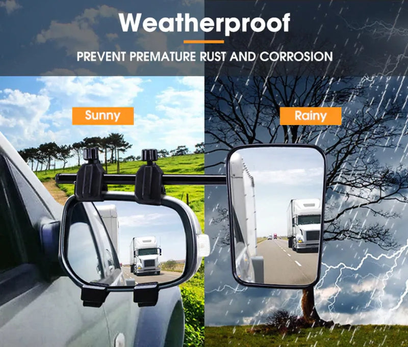 San Hima 4x4 Towing Mirrors Universal | Multi Fit Clamp On | Pair