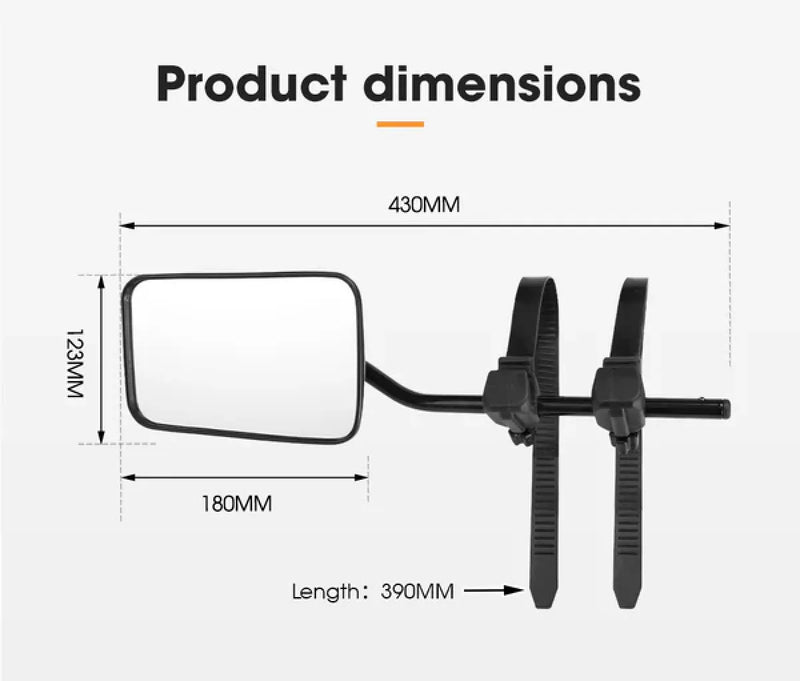 San Hima 4x4 Towing Mirrors Universal | Multi Fit Clamp On | Pair
