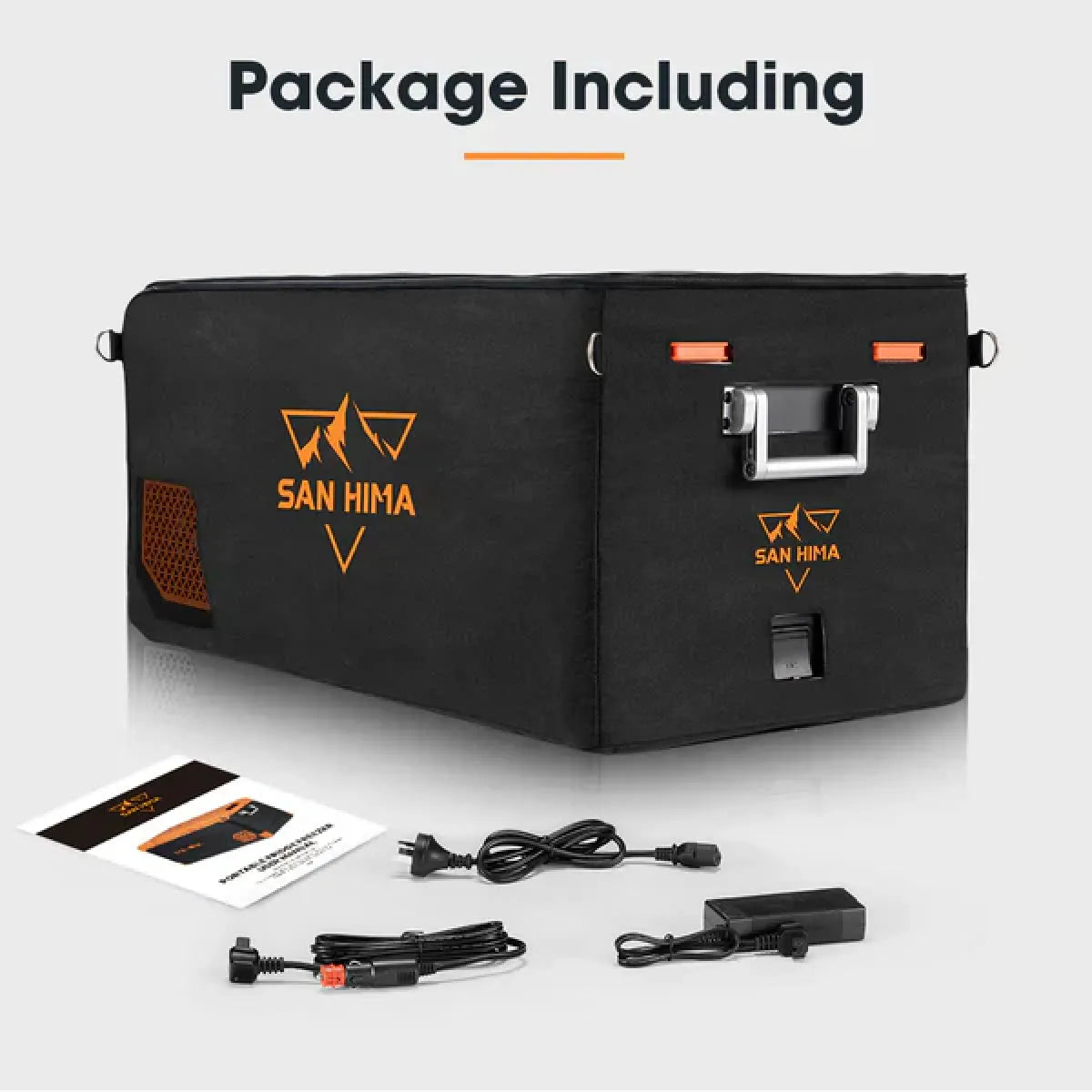 San Hima 75L Portable Camping Fridge Freezer Dual Zone with Insulated Cover