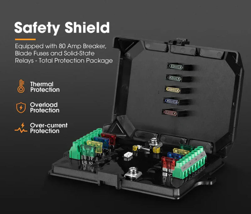 San Hima 8 Gang Bluetooth Switch Panel | 12V/24V | ON-OFF LED Control