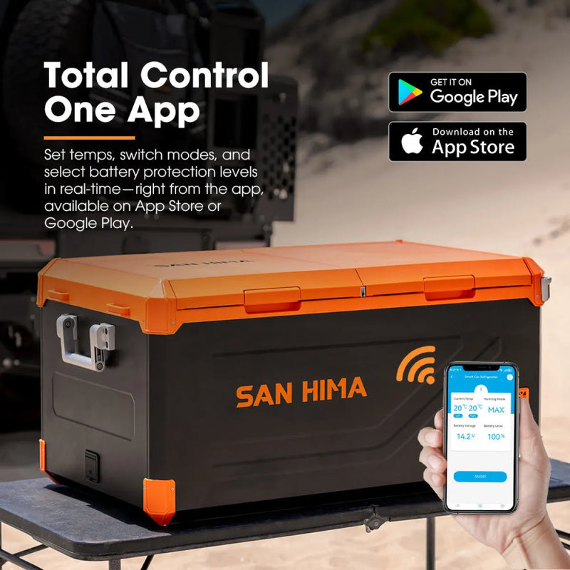 San Hima 95L Dual Zone Portable Camping Fridge Freezer