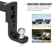 San Hima Adjustable 2 Towbar Hitch Drop Ball Mount with Hitch Pin Lock - TOW BARS