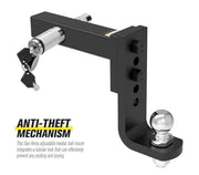 San Hima Adjustable 2 Towbar Hitch Drop Ball Mount with Hitch Pin Lock - TOW BARS