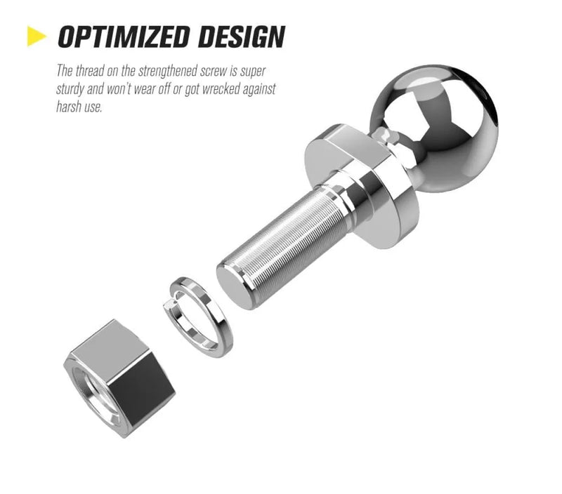 San Hima Adjustable 2 Towbar Hitch Drop Ball Mount with Hitch Pin Lock - TOW BARS