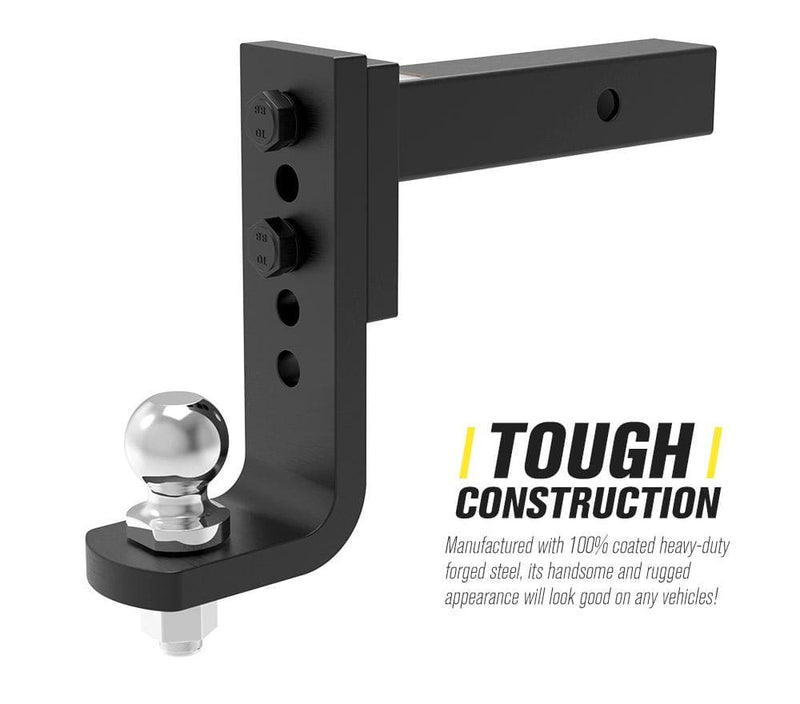 San Hima Adjustable 2 Towbar Hitch Drop Ball Mount with Hitch Pin Lock - TOW BARS