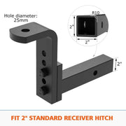 San Hima Adjustable 2 Towbar Hitch Drop Ball Mount - TOW BARS