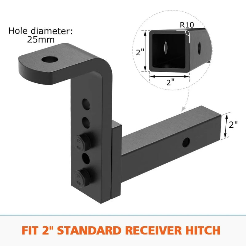 San Hima Adjustable 2 Towbar Hitch Drop Ball Mount - TOW BARS
