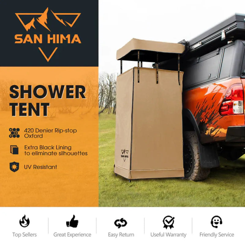 shower tent awning San Hima Camping Shower Tent Awning | Fold-Out