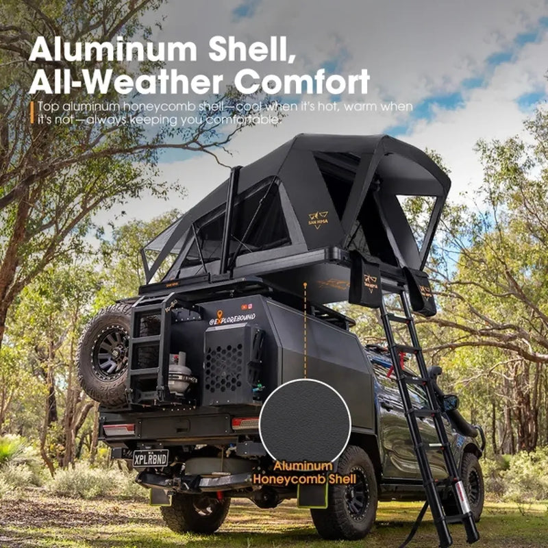 San Hima CapeTop Hardshell Rooftop Tent with Ladder
