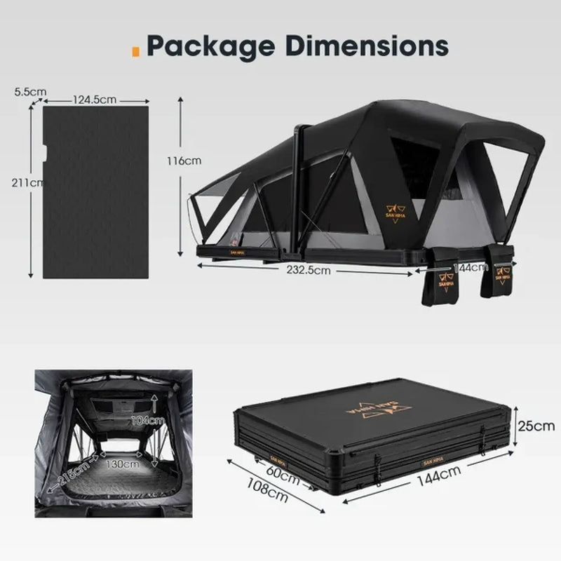 San Hima CapeTop Hardshell Rooftop Tent with Ladder