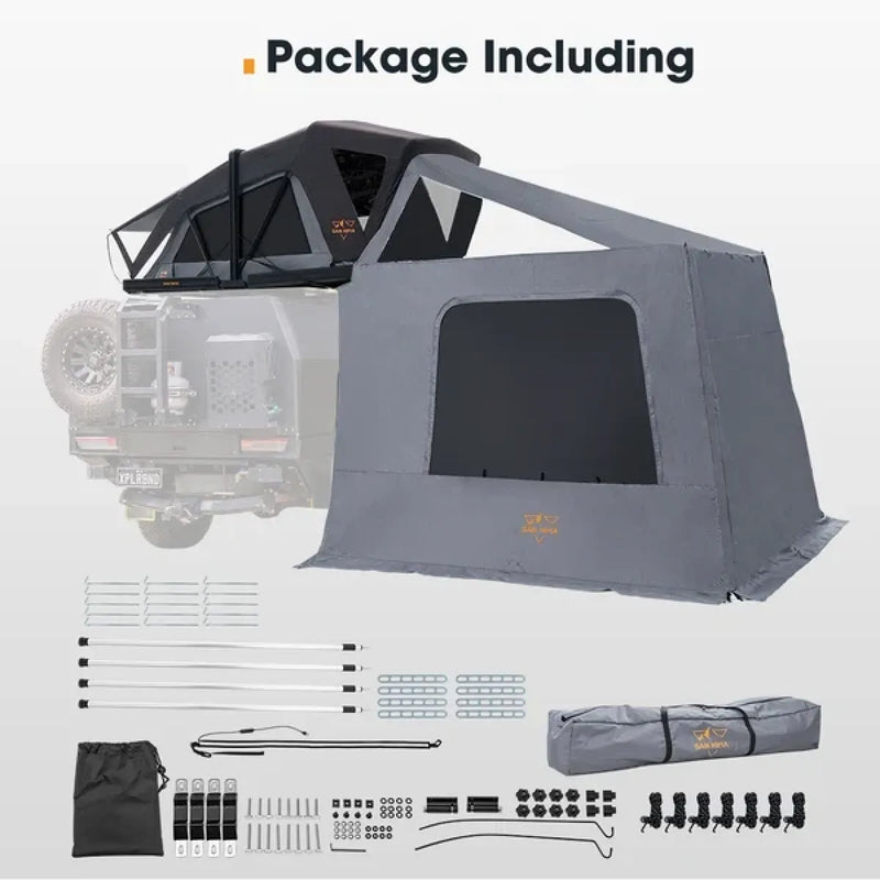 San Hima CapeTop Rooftop Tent with Annex Extension Bundle