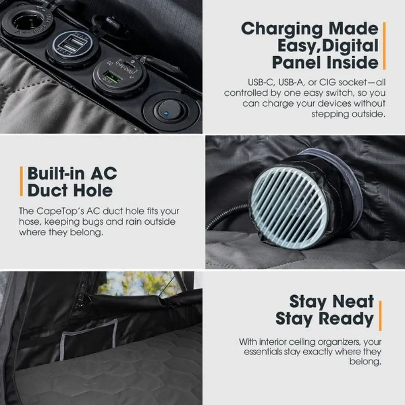 San Hima CapeTop Rooftop Tent with Annex Extension Bundle