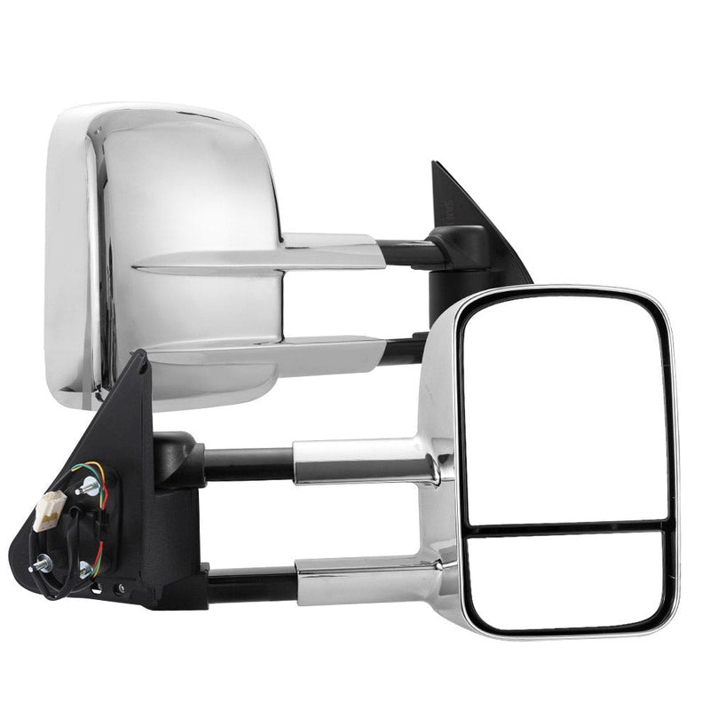 Extendable towing mirrors for Nissan Patrol GU Y61 1997-2016, essential for safe towing