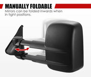 Side mirror for Nissan Patrol GU Y61 with manual fold extension towing mirrors