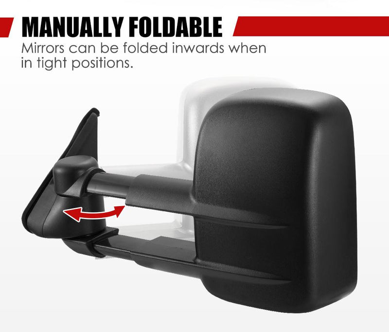 Side mirror for Nissan Patrol GU Y61 with manual fold extension towing mirrors