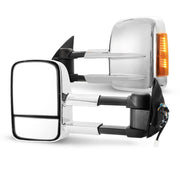 Extendable towing mirrors with chrome finish and turn signal for Toyota Hilux 2005-2015