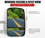 Side mirror for Toyota Hilux with split view extendable towing mirrors and indicators